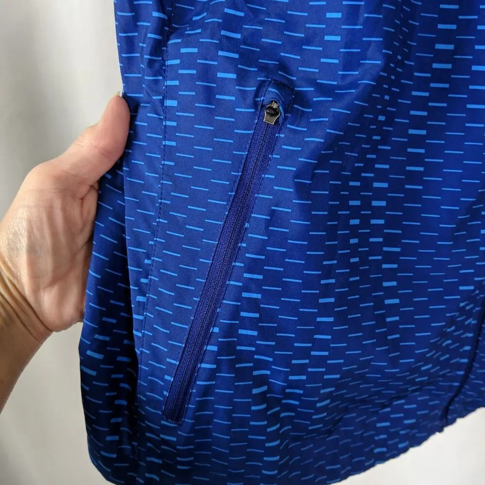 Nike Tech Windrunner Full Zip Jacket Men Size XL Hooded Digital Print Blue